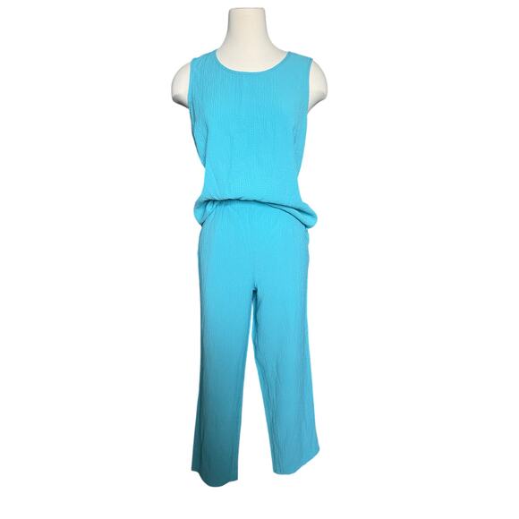 Draper’s and Damon's set pants and top textured size Medium Old Money Coastal - Picture 1 of 10